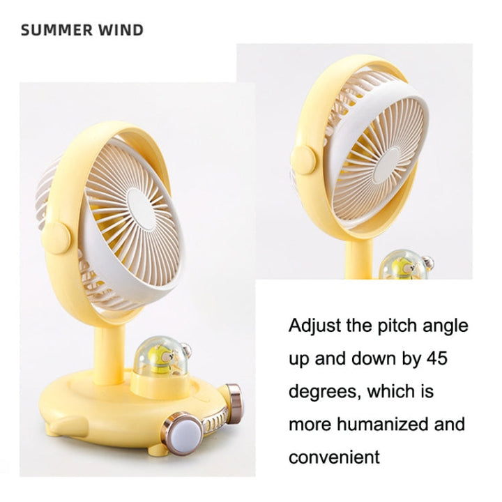 Household Cute Pet Fan USB Desktop Night Light Fan(Apricot) | Kalsten