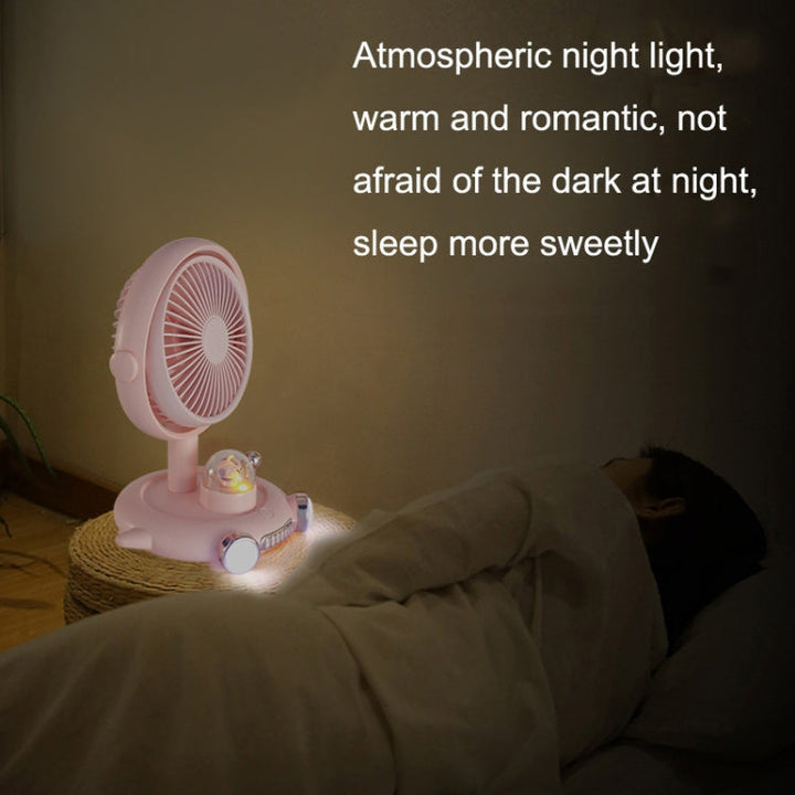 Household Cute Pet Fan USB Desktop Night Light Fan(Apricot) | Kalsten