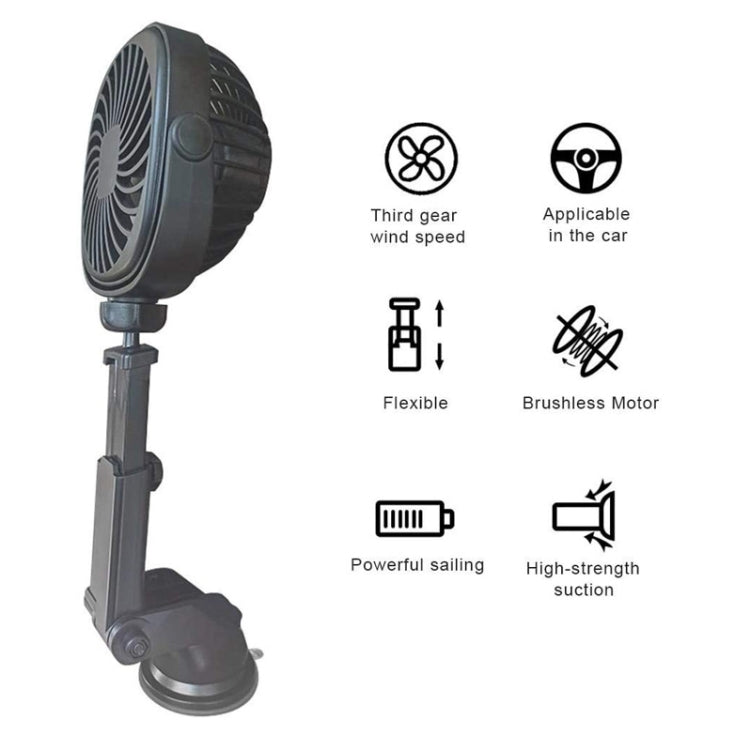 Car Suction Cup Fan Desktop Dormitory Office Kitchen Fan(Pink) | Kalsten