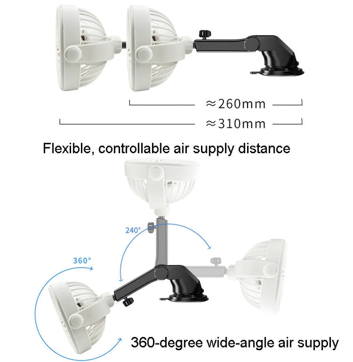 Car Suction Cup Fan Desktop Dormitory Office Kitchen Fan(Pink) | Kalsten