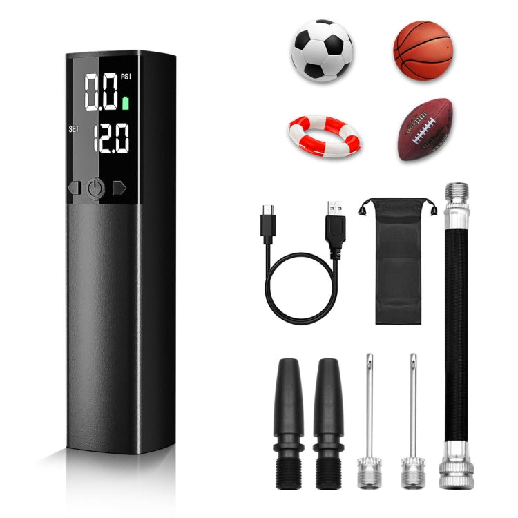 Kalsten | AP-04 Wireless Electric Air Pump With LCD Display For Soccer Basketball (Black)
