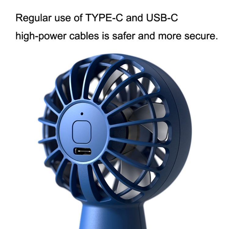 USB Outdoor Mini Handheld Brushless Motor Fan, Style: 1500mAh(Pink) | Kalsten