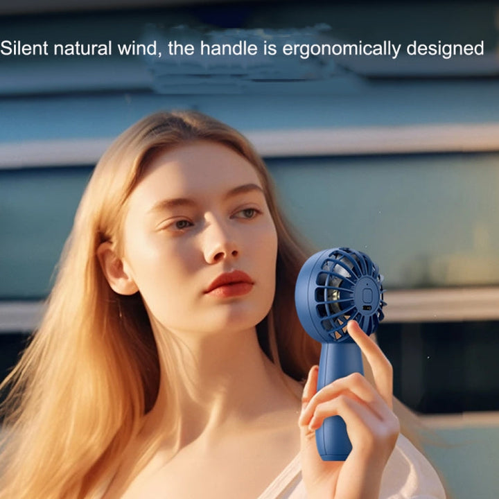 USB Outdoor Mini Handheld Brushless Motor Fan, Style: 1200mAh(Blue) | Kalsten