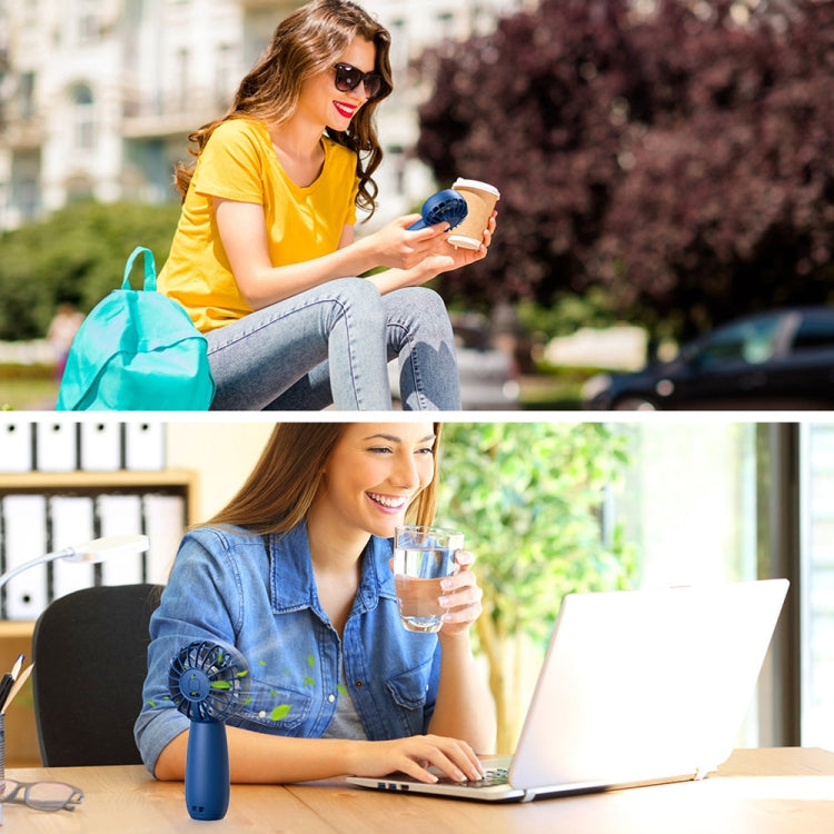 USB Outdoor Mini Handheld Brushless Motor Fan, Style: 1200mAh(Blue) | Kalsten