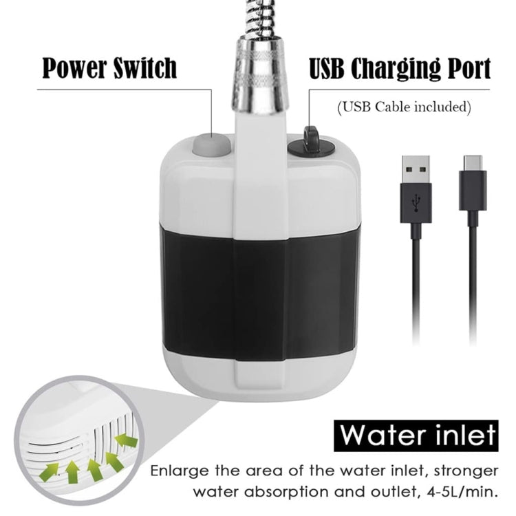 Sandsberg | KE-801 Outdoor Electric Shower Camping Rechargeable Portable Shower Head
