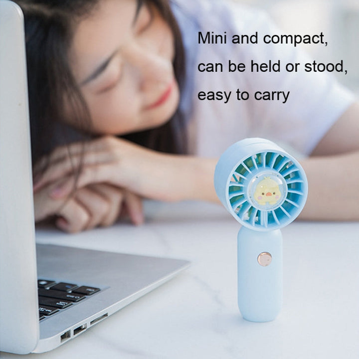 Hand Holds Small Fan Portable Mini Pocket Fan, Style: Blue Duck | Kalsten