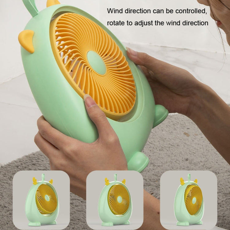 Dormitory Portable Animal Ear Desktop Electric Fan, Style: Charging Version Pink | Kalsten