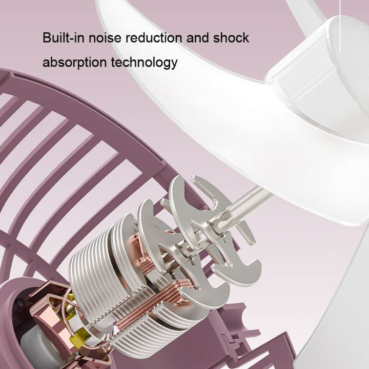 Dormitory Portable Animal Ear Desktop Electric Fan, Style: Charging Version Pink | Kalsten
