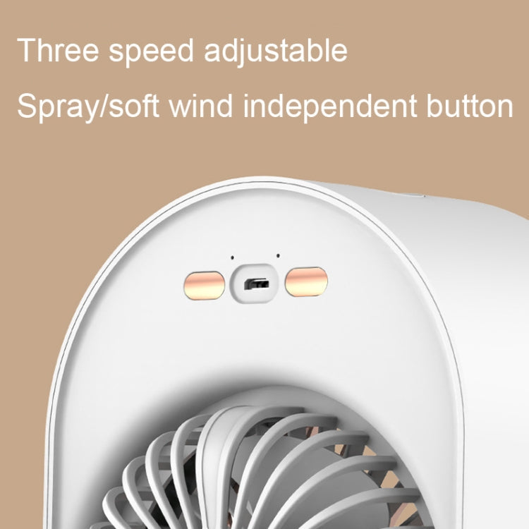 USB Spray Humidification Air Conditioning Fan Small Portable Desktop Air Cooler, Style: Charging (Green) | Kalsten