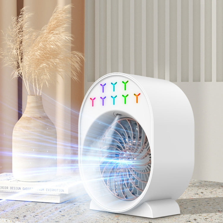 USB Spray Humidification Air Conditioning Fan Small Portable Desktop Air Cooler, Style: Charging (Green) | Kalsten