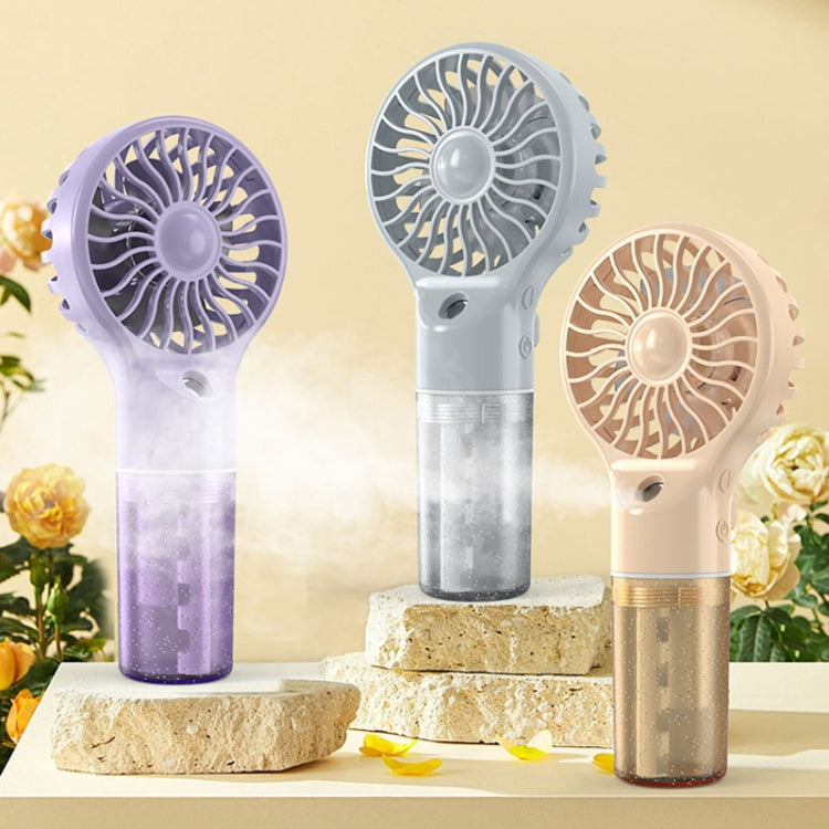 USB Rechargeable Handheld Misting Fan Portable Hydration Electrical Fan(Purple) | Kalsten