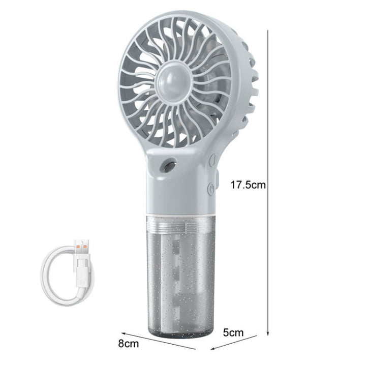 USB Rechargeable Handheld Misting Fan Portable Hydration Electrical Fan(Purple) | Kalsten