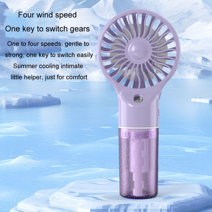 USB Rechargeable Handheld Misting Fan Portable Hydration Electrical Fan(Grey) | Kalsten