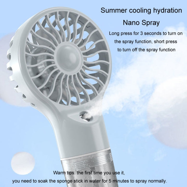 USB Rechargeable Handheld Misting Fan Portable Hydration Electrical Fan(Purple) | Kalsten
