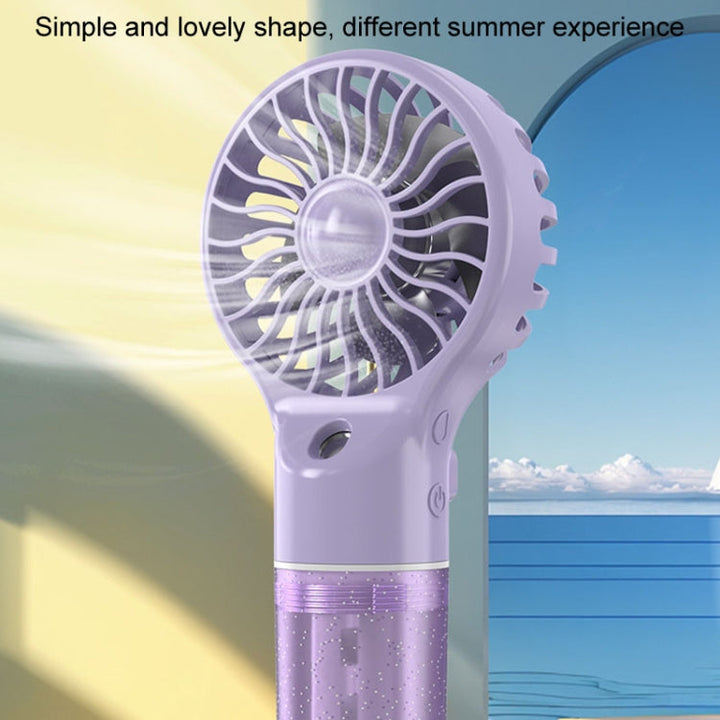 USB Rechargeable Handheld Misting Fan Portable Hydration Electrical Fan(Grey) | Kalsten