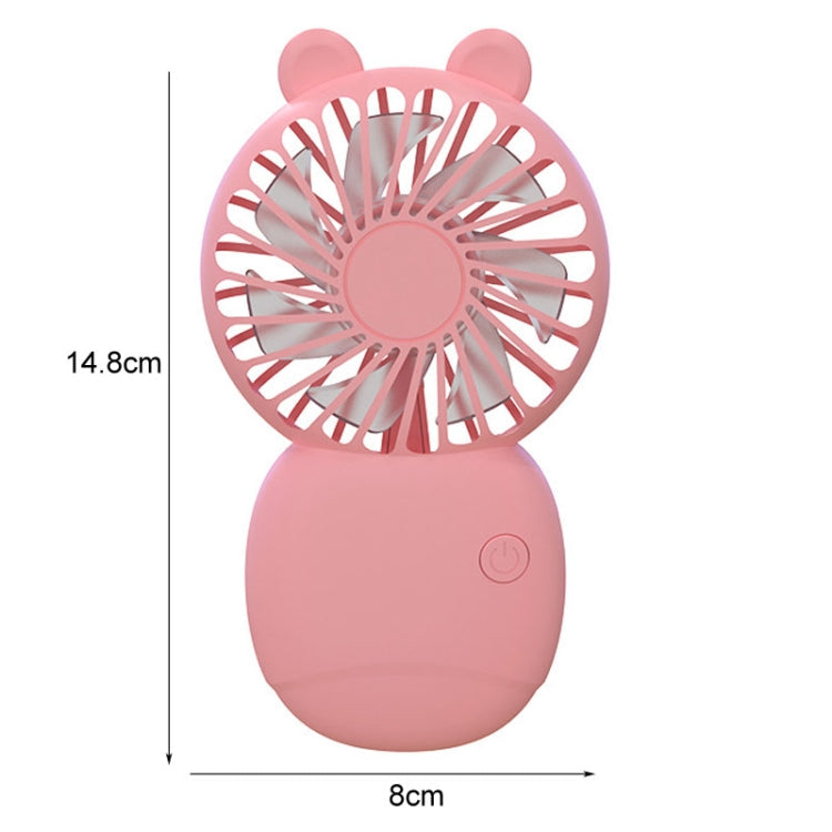 Summer Cartoon Pocket Handheld Stand Fan Rechargeable Silent Mini Fan(Green) | Kalsten