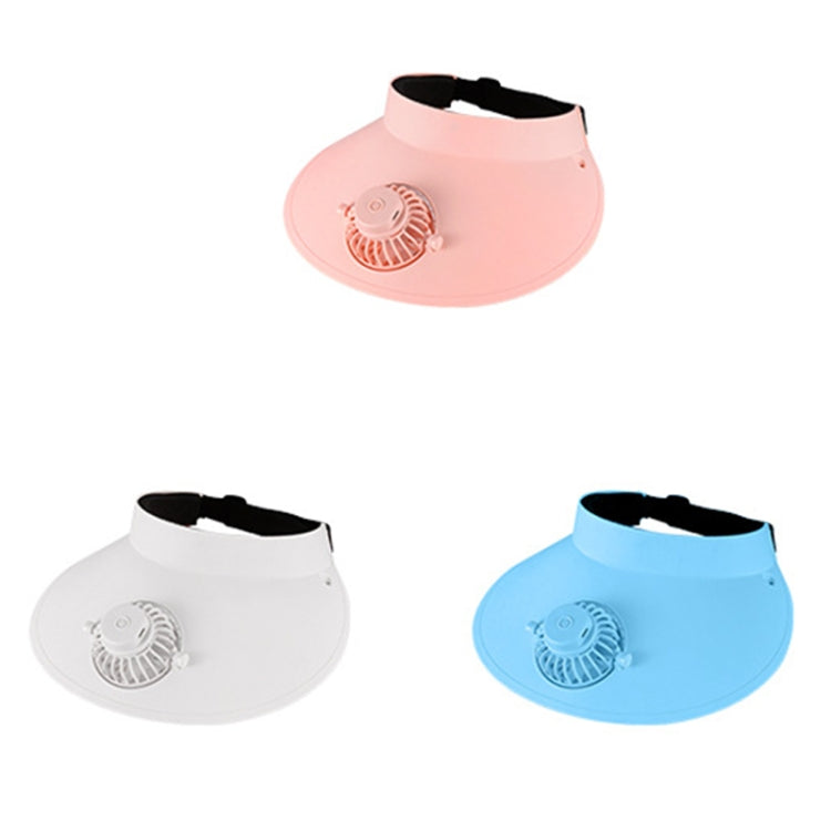 Summer Outdoor Sun Protection Adjustable Rotating Fan Sun Hat(Pink) | Kalsten