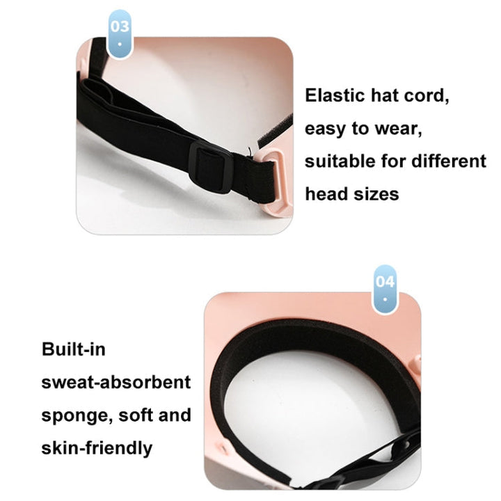 Summer Outdoor Sun Protection Adjustable Rotating Fan Sun Hat(Pink) | Kalsten