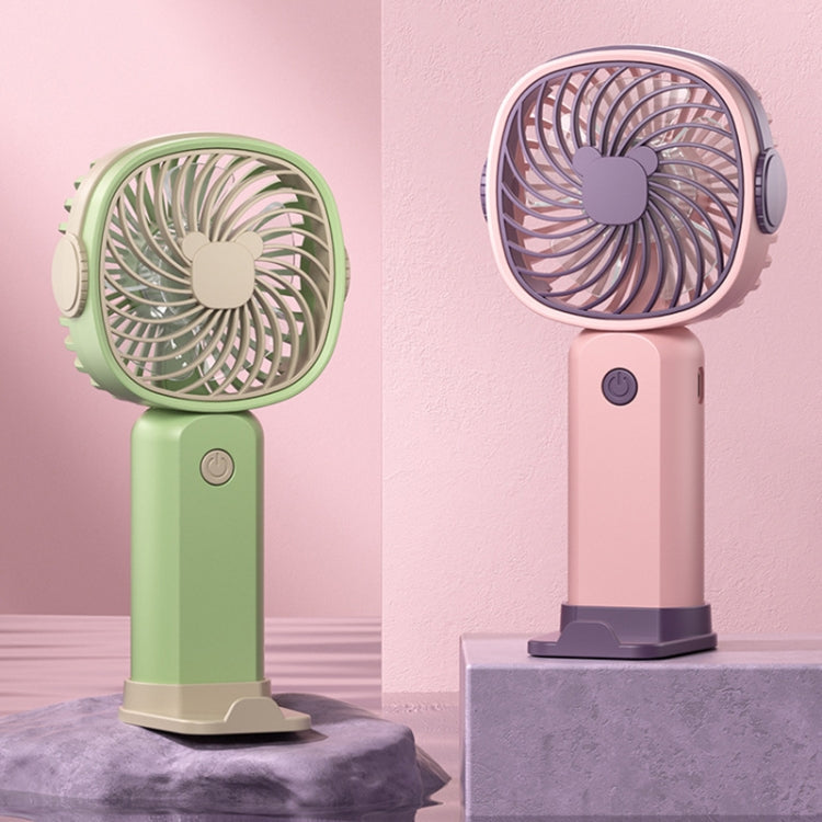Handheld Portable Mini Multifunctional Fan With Phone Holder Function, Color: Yellow Green no Battery | Kalsten