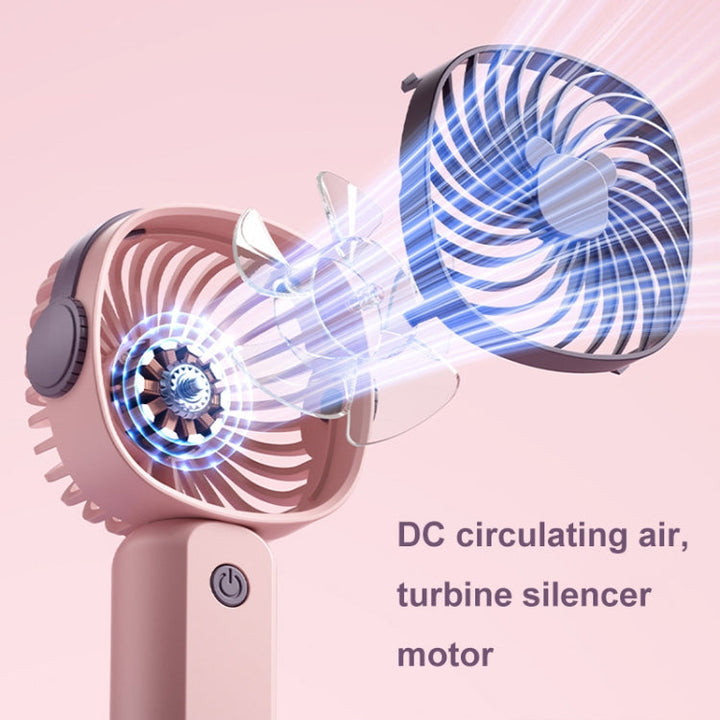 Handheld Portable Mini Multifunctional Fan With Phone Holder Function, Color: Yellow Green no Battery | Kalsten