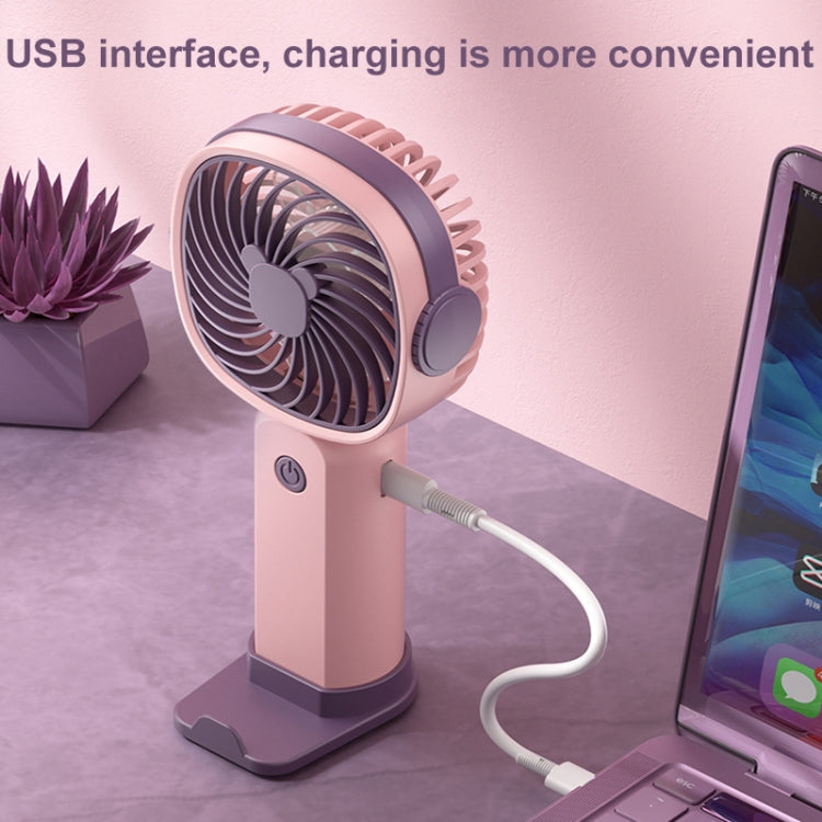 Handheld Portable Mini Multifunctional Fan With Phone Holder Function, Color: Yellow Green no Battery | Kalsten