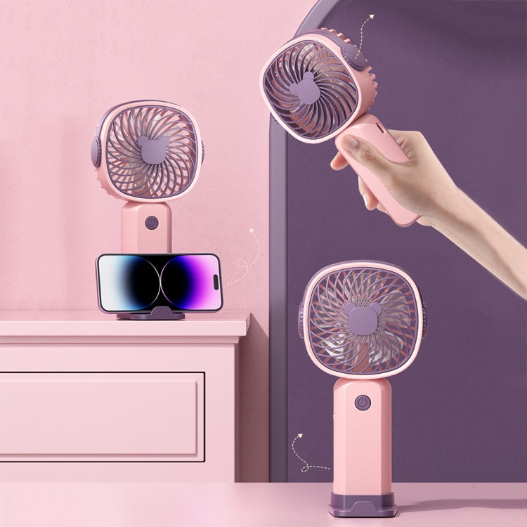 Handheld Portable Mini Multifunctional Fan With Phone Holder Function, Color: Yellow Green no Battery | Kalsten