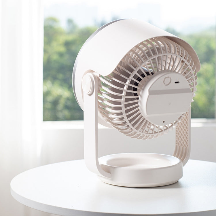 Air Circulating Fan USB Charging Desktop Quiet Fan(White) | Kalsten