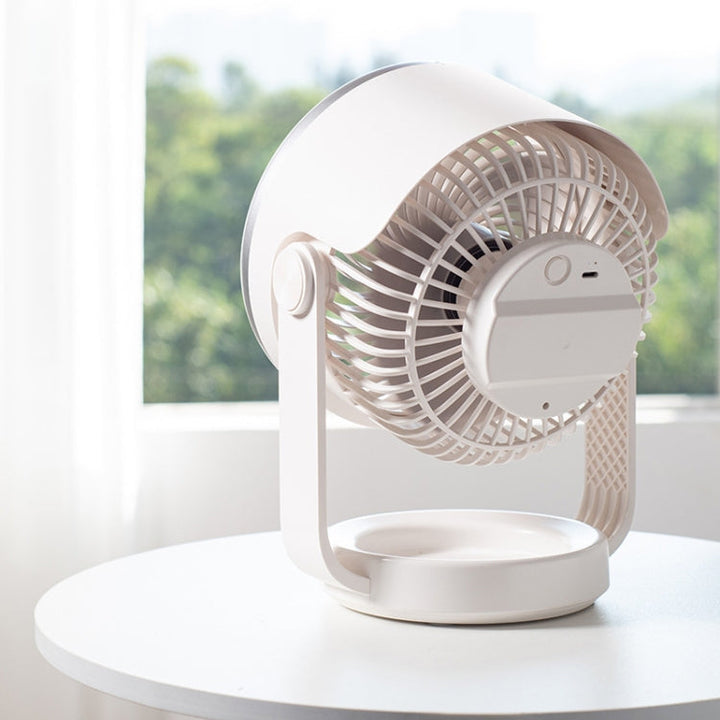 Air Circulating Fan USB Charging Desktop Quiet Fan(White) | Kalsten