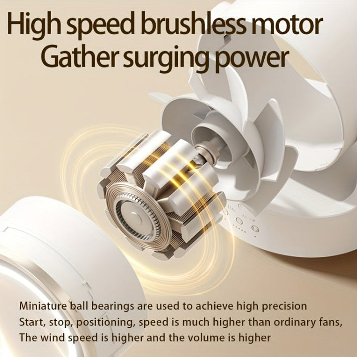 3 In 1 Multifunctional Desktop Fan with LED Light Cosmetic Mirror Rechargeable Oscillating | Kalsten