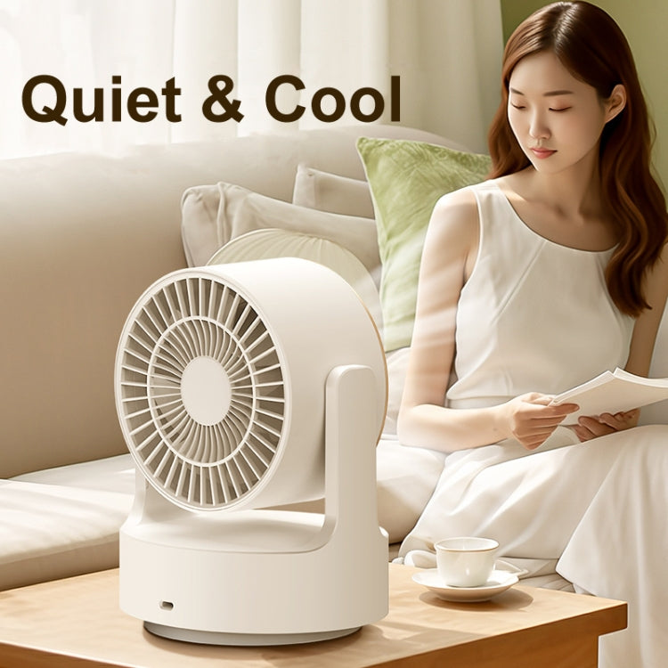 3 In 1 Multifunctional Desktop Fan with LED Light Cosmetic Mirror Rechargeable Oscillating | Kalsten