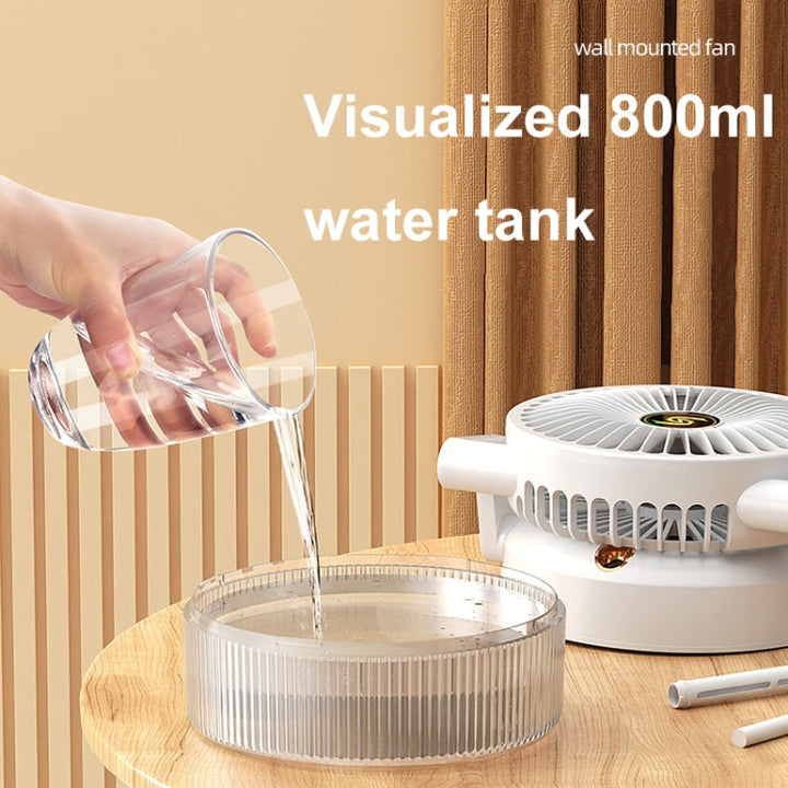 USB Charging Folding Desktop Spray Humidification Fan with Night Light(Green) | Kalsten