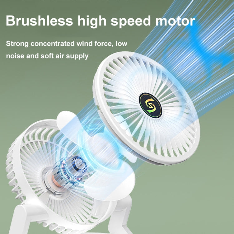 USB Charging Folding Desktop Spray Humidification Fan with Night Light(Green) | Kalsten
