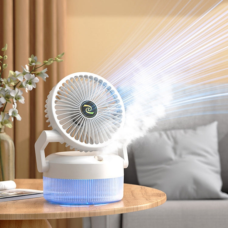 USB Charging Folding Desktop Spray Humidification Fan with Night Light(Green) | Kalsten