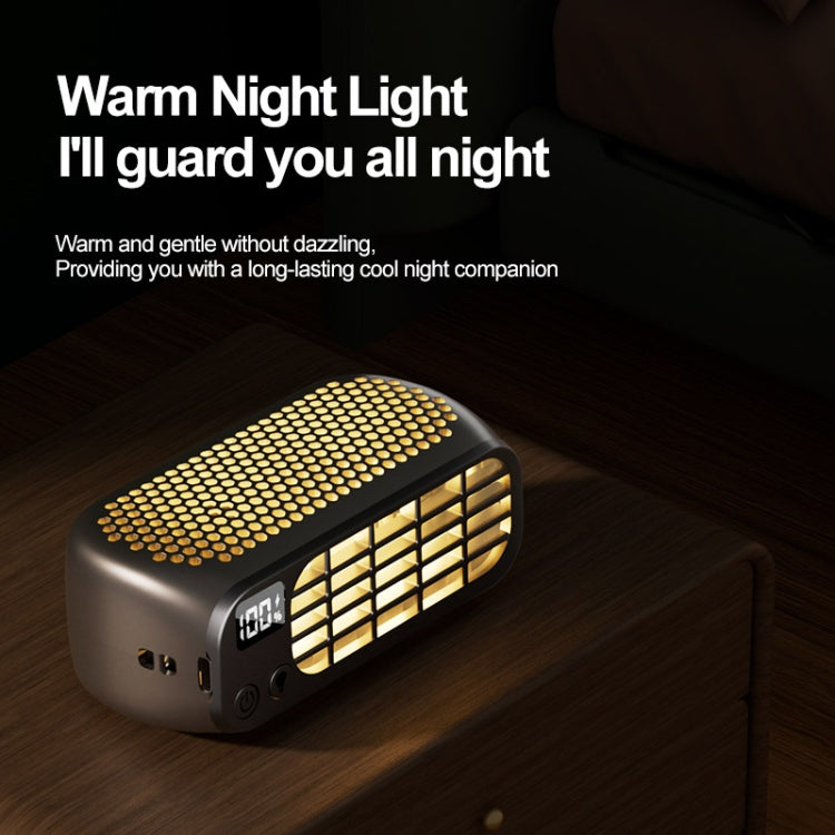 USB Charging Digital Display Portable Bladeless Outdoor Mini Night Light Fan(Pink) | Kalsten