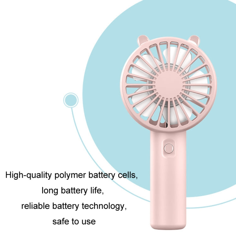 Mini USB Handheld Fan Rechargeable Portable Desktop Phone Holder(Pink) | Kalsten