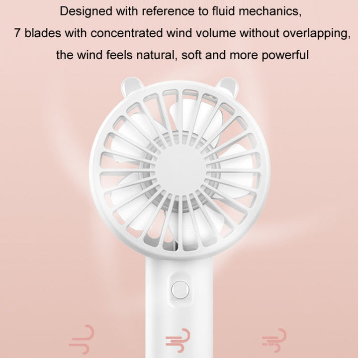 Mini USB Handheld Fan Rechargeable Portable Desktop Phone Holder(Pink) | Kalsten
