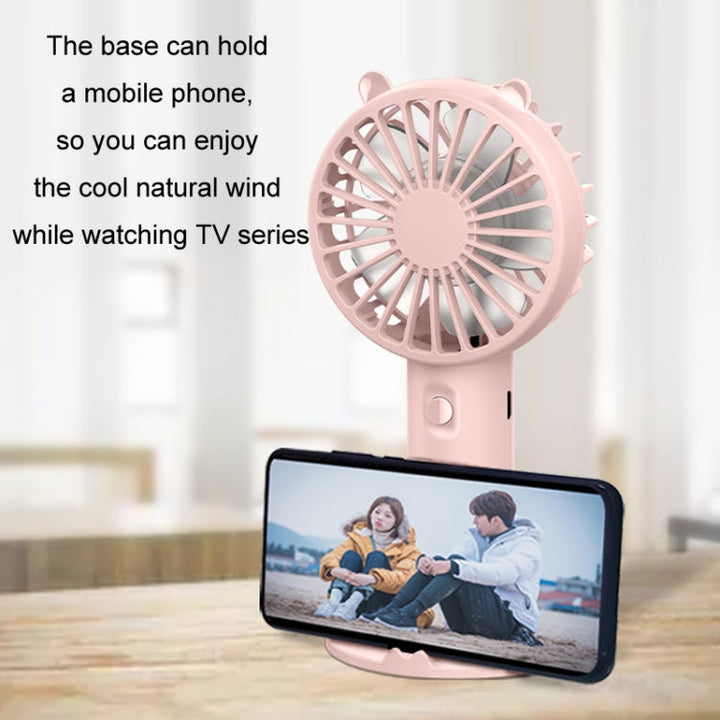 Mini USB Handheld Fan Rechargeable Portable Desktop Phone Holder(Green) | Kalsten
