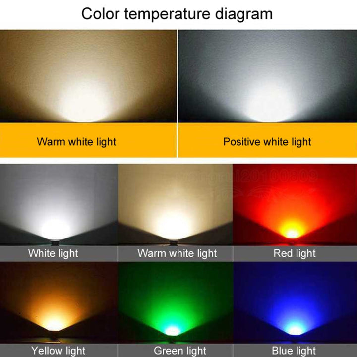Kalsten | LED Floodlight COB Outdoor Waterproof Spotlight Billboard Lights Garden Lamp, Color: 20W 7 Colors