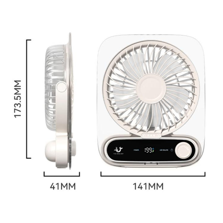 199-speed Desktop wall-mounted Fan With Handle & Light Built-in  Aromatherapy Cotton(Clear Black) | Kalsten