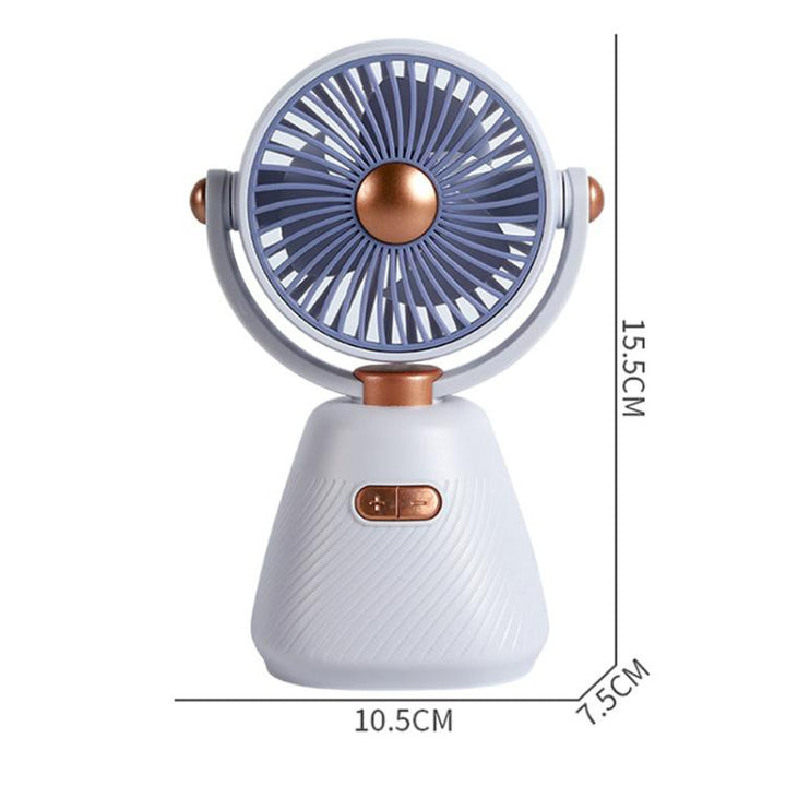 Desktop 100-speed Mini Student Bedroom Fan Portable USB Rechargeable Desktop Small Fan(Beige) | Kalsten