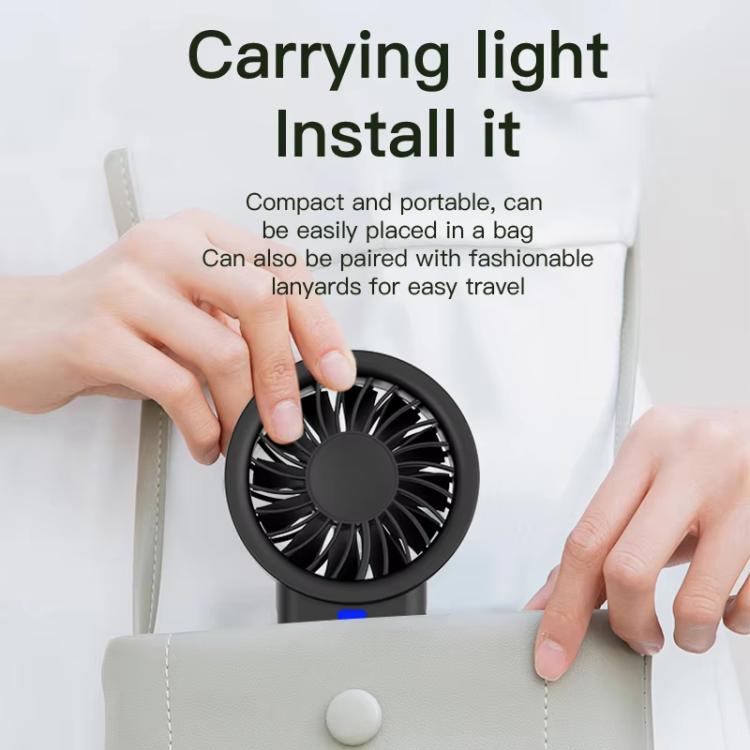 Solar Powered Handheld & Desk Fan with 5-Speed Turbo 12 Blades USB Type-C Fast Charging(Black) | Kalsten