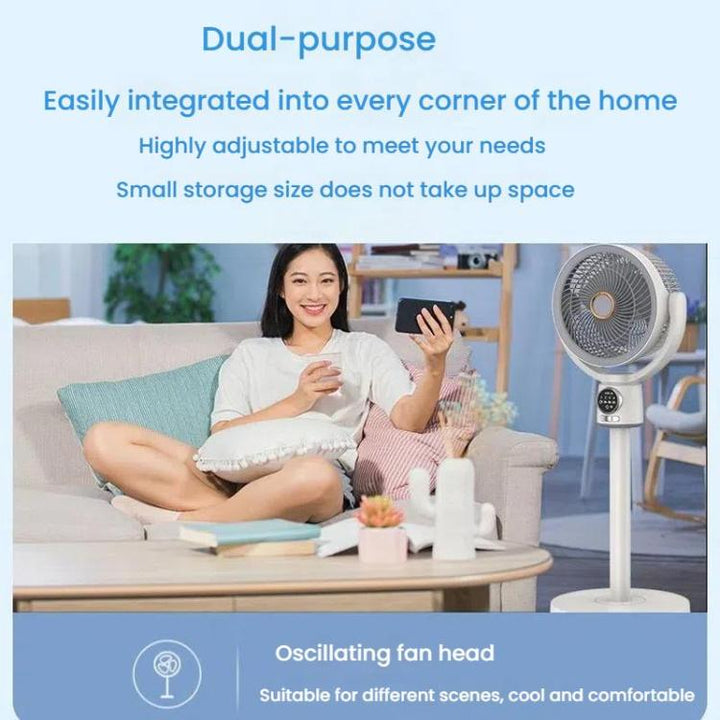 Air Circulation Fan Turbo Light Convection Standing Fan Remote Control Timer Floor Fan, Style: USB Plug | Kalsten