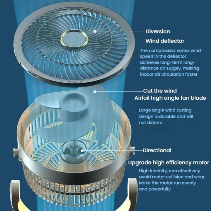 Air Circulation Fan Turbo Light Convection Standing Fan Remote Control Timer Floor Fan, Style: USB Plug | Kalsten