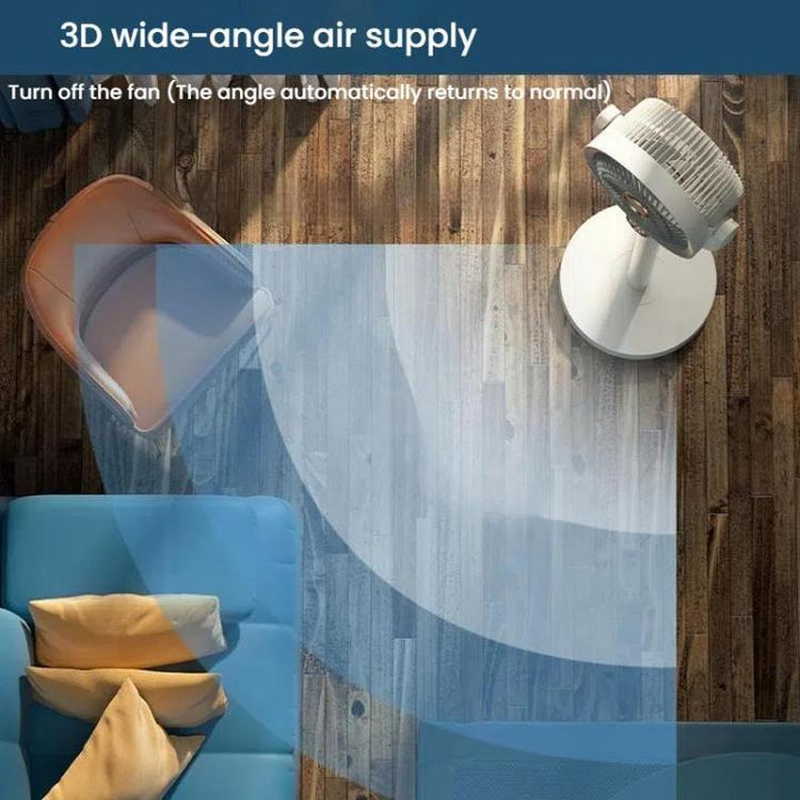 Air Circulation Fan Turbo Light Convection Standing Fan Remote Control Timer Floor Fan, Style: Rechargeable | Kalsten