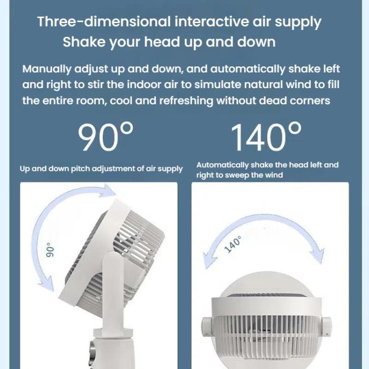 Air Circulation Fan Turbo Light Convection Standing Fan Remote Control Timer Floor Fan, Style: Rechargeable | Kalsten