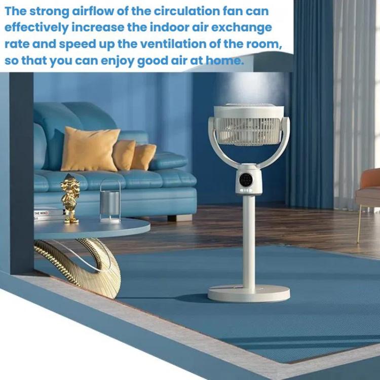 Air Circulation Fan Turbo Light Convection Standing Fan Remote Control Timer Floor Fan, Style: Rechargeable | Kalsten
