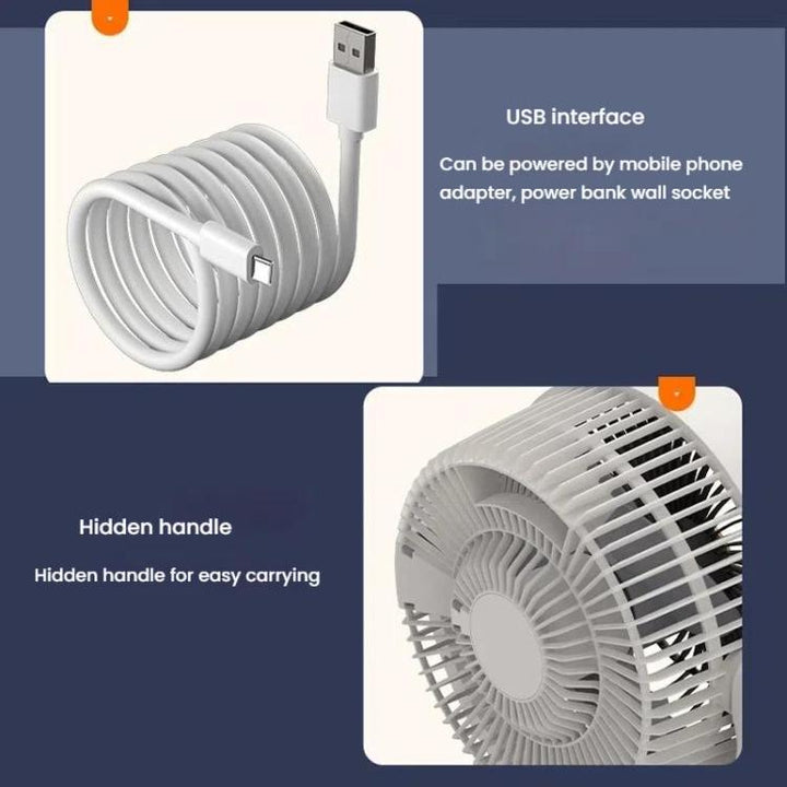 USB Air Circulation Fan Office Desktop Small Fan, Style: Rechargeable | Kalsten