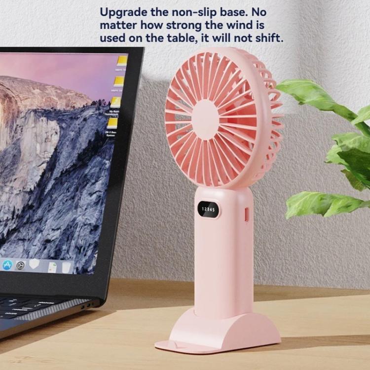 5-speed Wind Speed Handheld USB Charging Small Fan With Desktop Stand(Dark Blue) | Kalsten