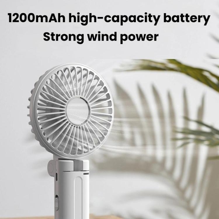 Folding Hanging Umbrella Fan USB Handheld Portable Umbrella Clip Fan Compact Desktop Fan(Black) | Kalsten