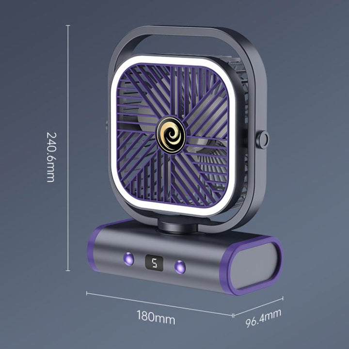 Desktop Mini Office Silent USB Wall-Mounted Fan, Color: Gray Rechargeable 1200mAh | Kalsten